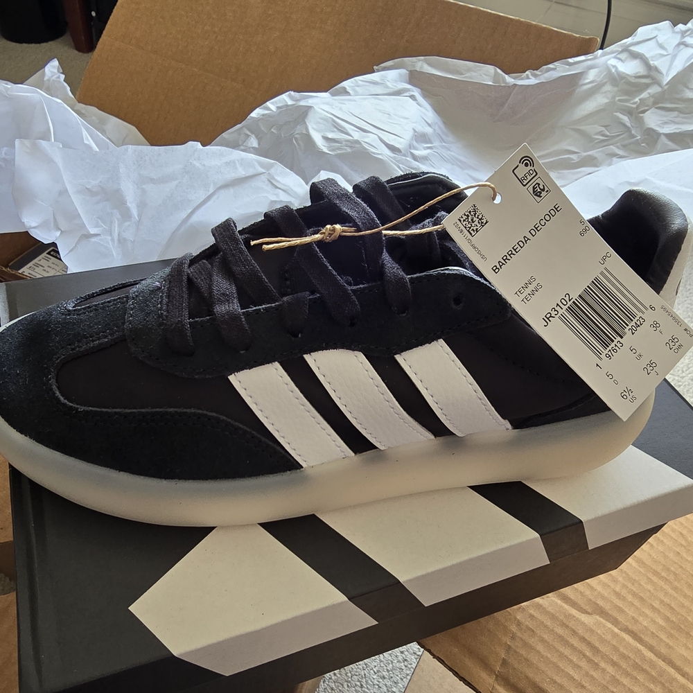 Adidas Women's Black and White Sneakers